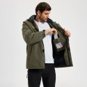 Men's Waterproof Ski Parka Jacket Warm Fleece Lined