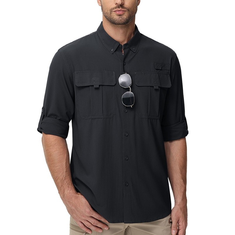 Men's Quick Dry Tactical Shirts UV Protection Hiking Shirt