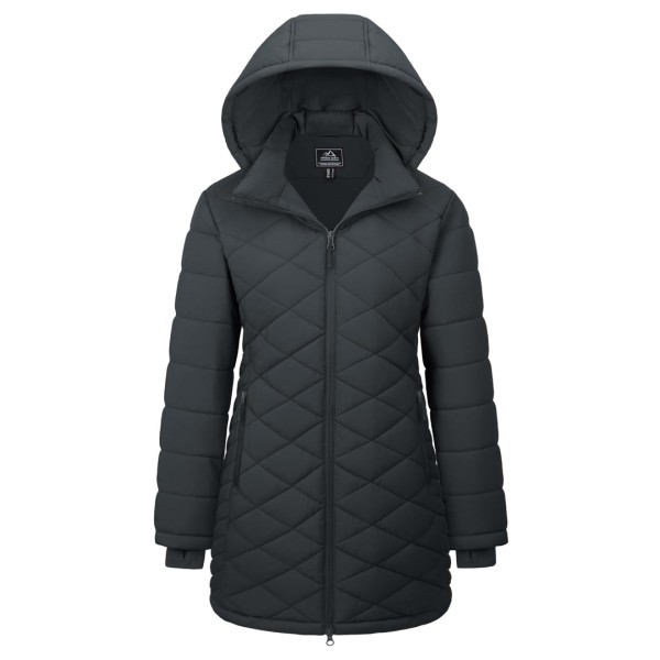Women's Long Waterproof Puffer Jacket with Hood