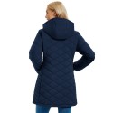 Women's Long Waterproof Puffer Jacket with Hood