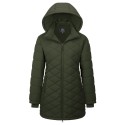 Women's Long Waterproof Puffer Jacket with Hood