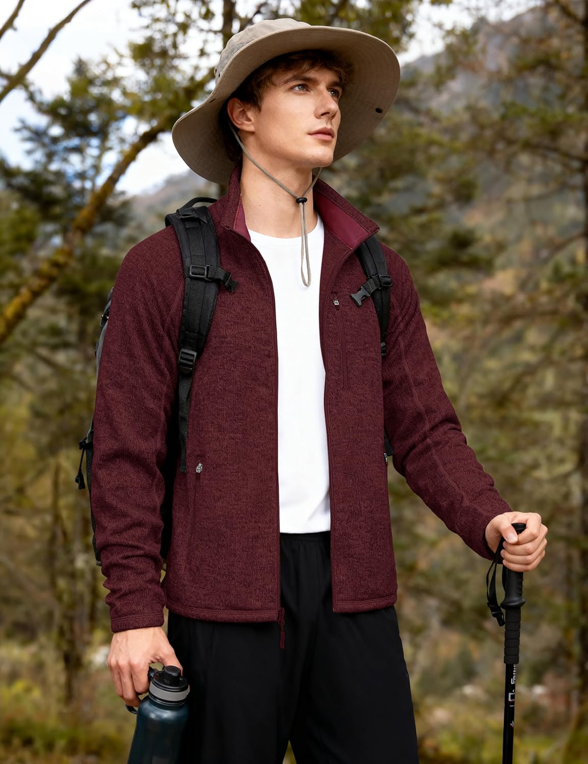 Men's Fleece Jacket Full Zip Casual Outdoor Wear