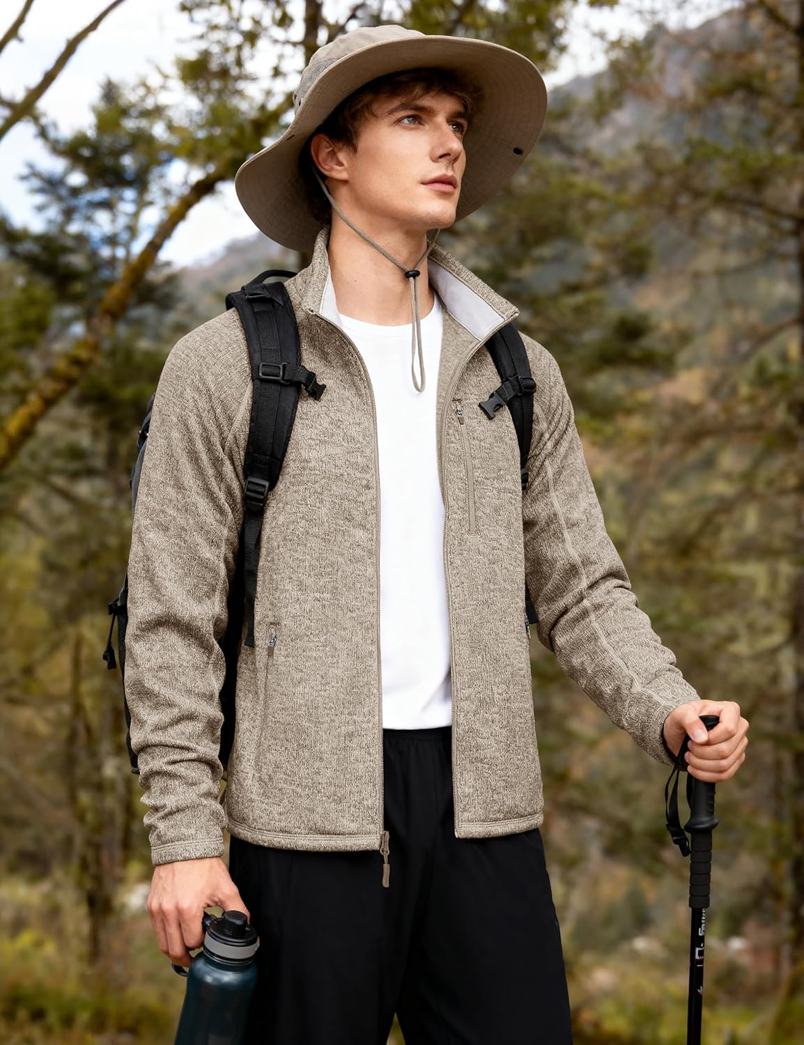 Men's Fleece Jacket Full Zip Casual Outdoor Wear