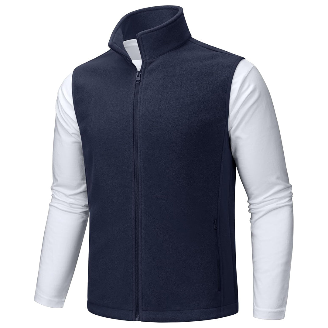Men's Fleece Vest Sleeveless Outdoor Hiking Jacket