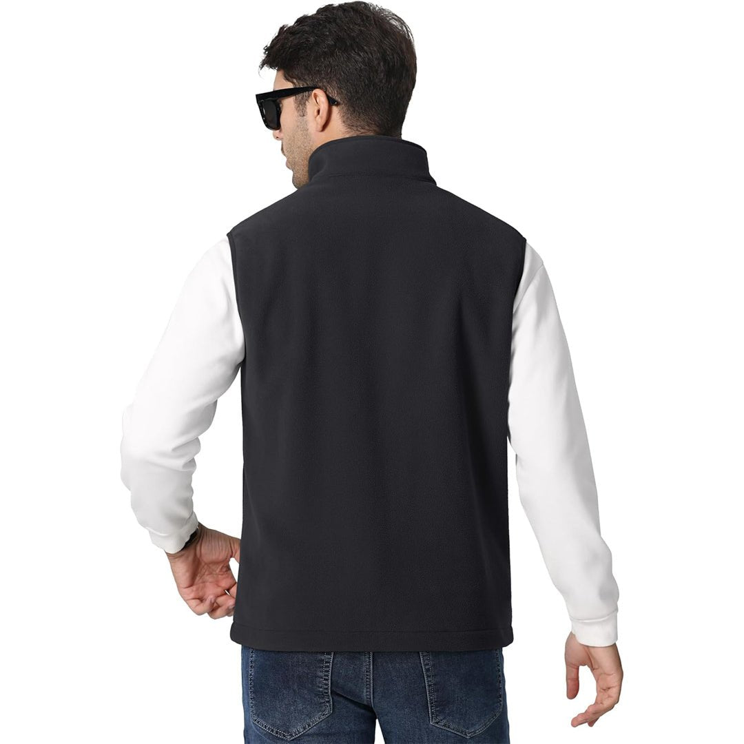 Men's Fleece Vest Sleeveless Outdoor Hiking Jacket