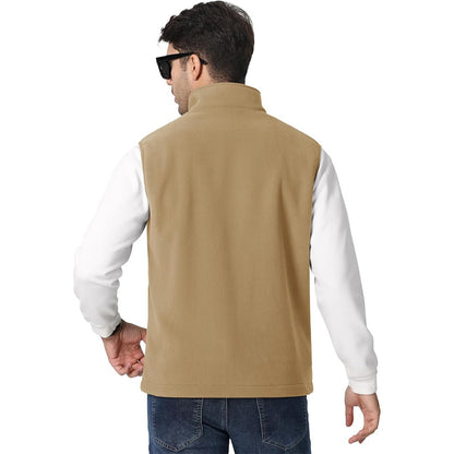 Men's Fleece Vest Sleeveless Outdoor Hiking Jacket