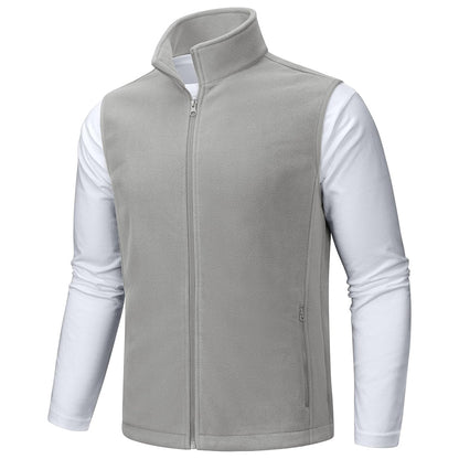 Men's Fleece Vest Sleeveless Outdoor Hiking Jacket