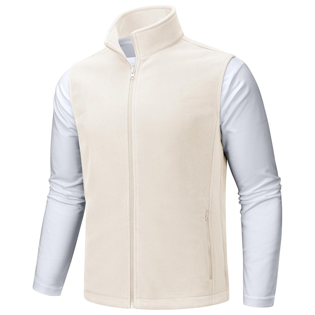 Men's Fleece Vest Sleeveless Outdoor Hiking Jacket