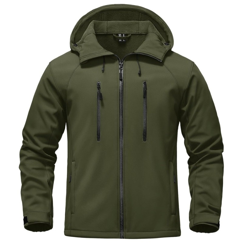 Men's Warm Fleece Lined Softshell Outdoor Jacket
