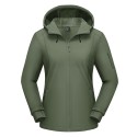 Women's Waterproof Softshell Hiking Hooded Jacket
