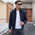 Men's Casual Fleece Bomber Jacket with Fur