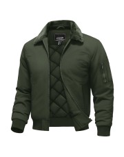 Men's Casual Fleece Bomber Jacket with Fur Men's Casual Fleece Bomber Jacket with Fur