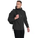 Men's Waterproof Fleece Lined Softshell Outdoor Jacket